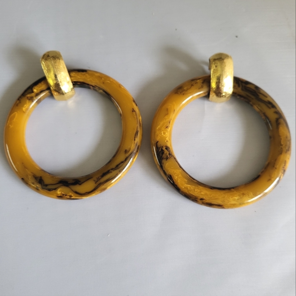 Kenneth Jay Lane Large Hoop Earrings
